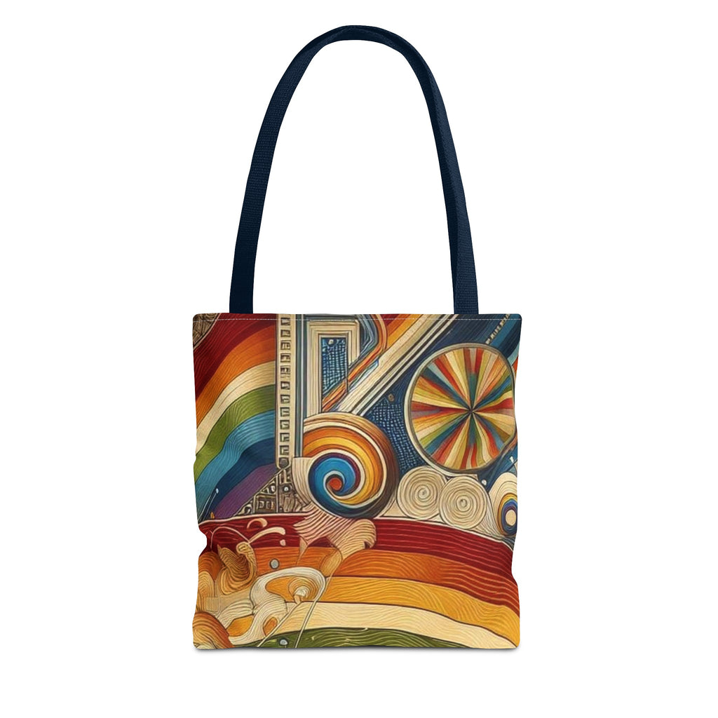 Art and Pride: colorful rainbow tote bag