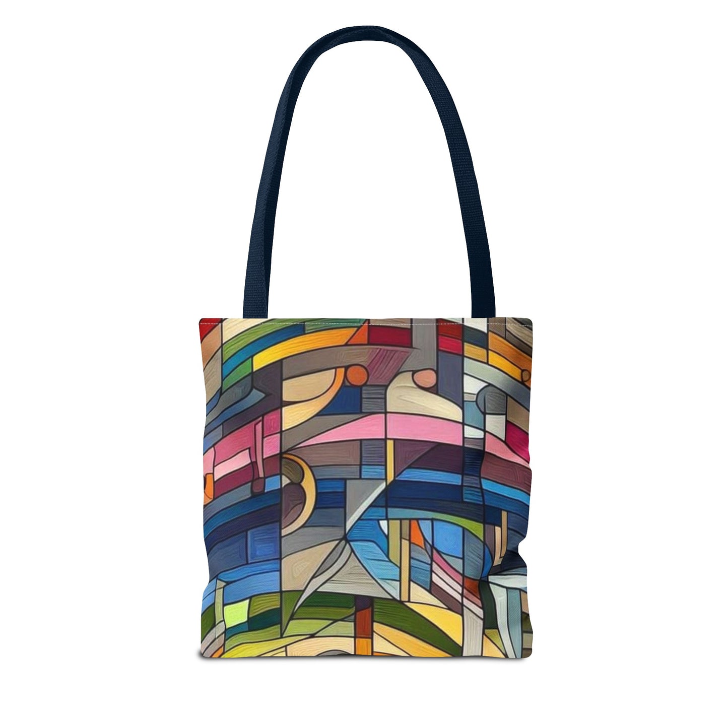 Modern colorful rainbow pattern tote bag