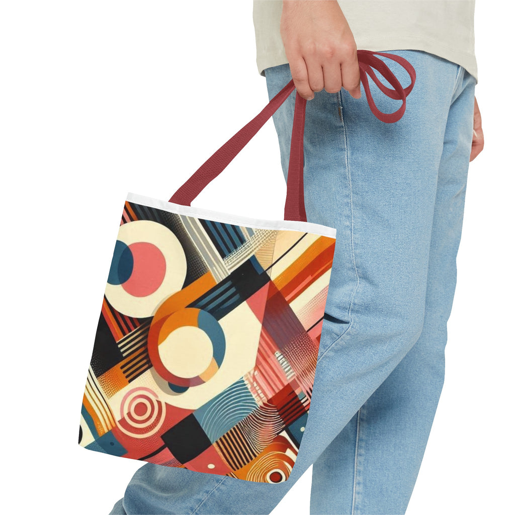 Vibrant rainbow colorful tote bag