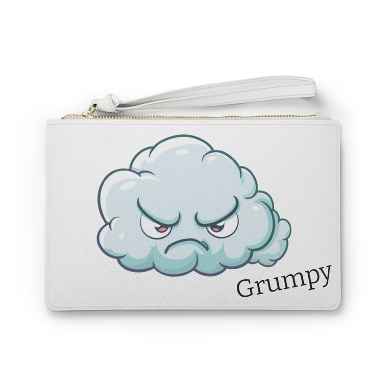 Grumpy Clutch Bag in white