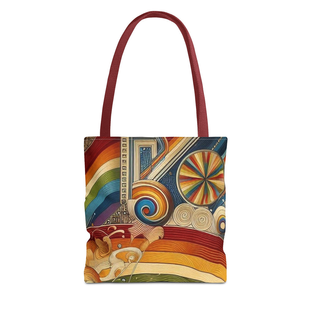 Art and Pride: colorful rainbow tote bag