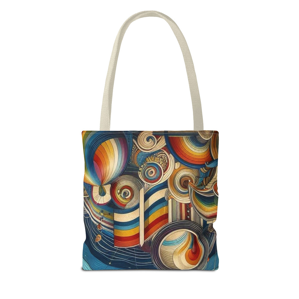 Art and Pride: colorful rainbow tote bag