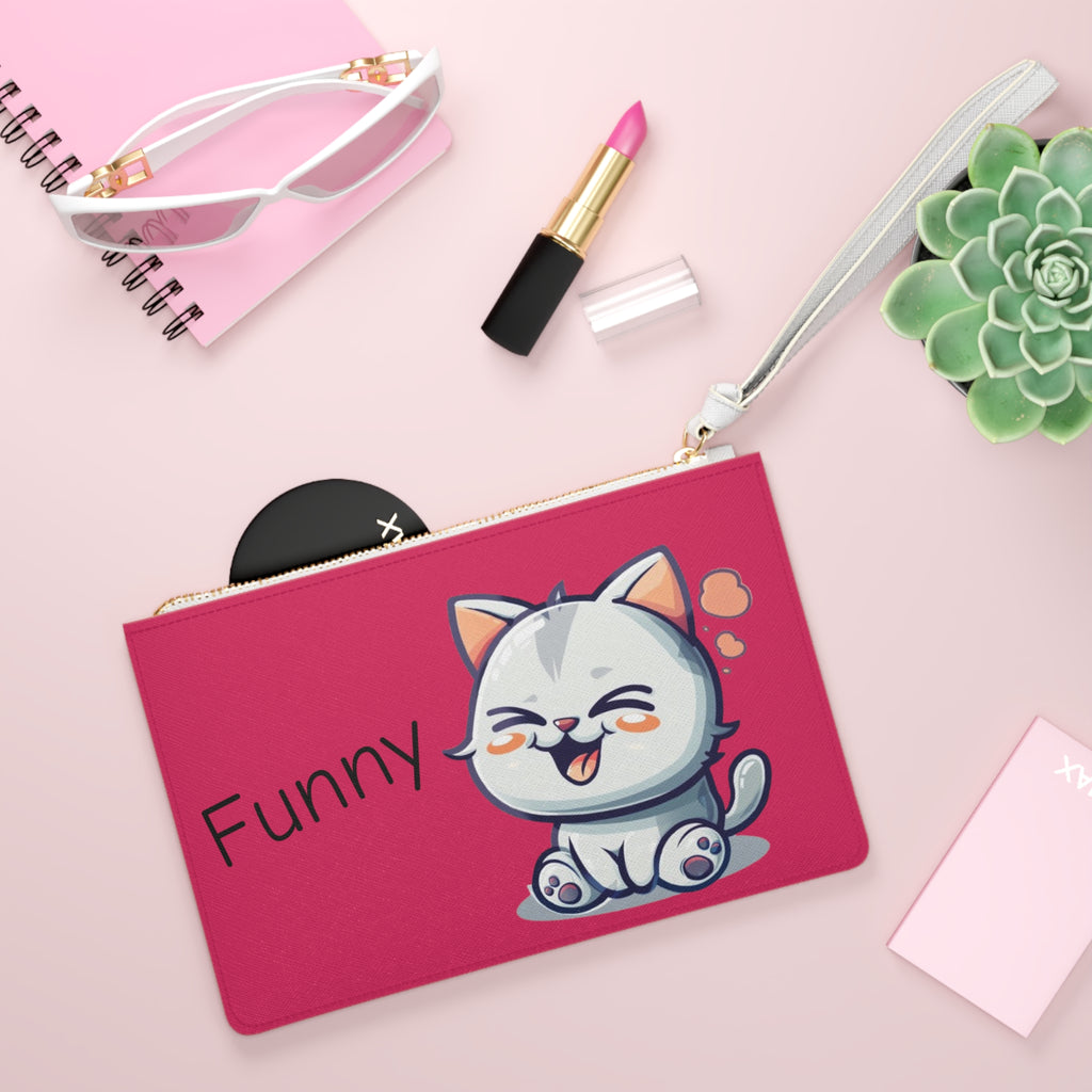 Funny Clutch Bag in pink