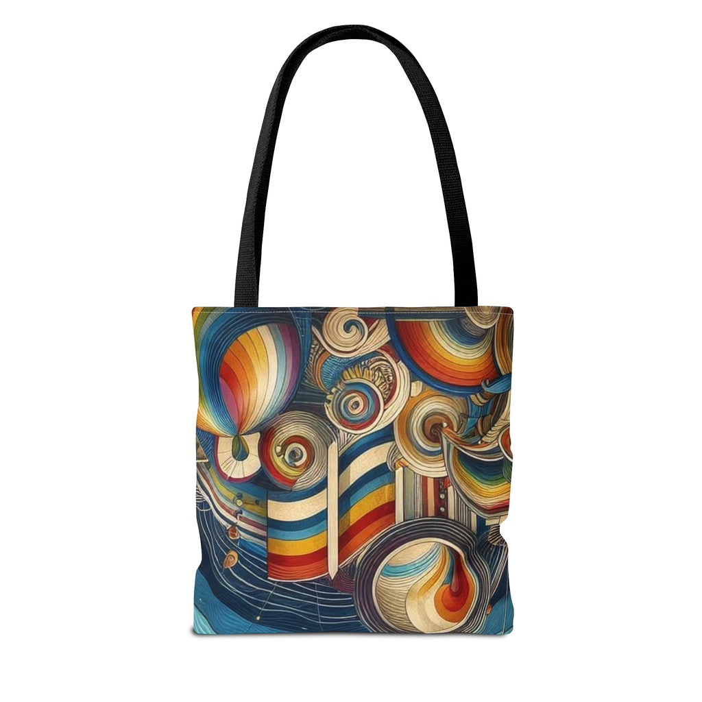 Art and Pride: colorful rainbow tote bag