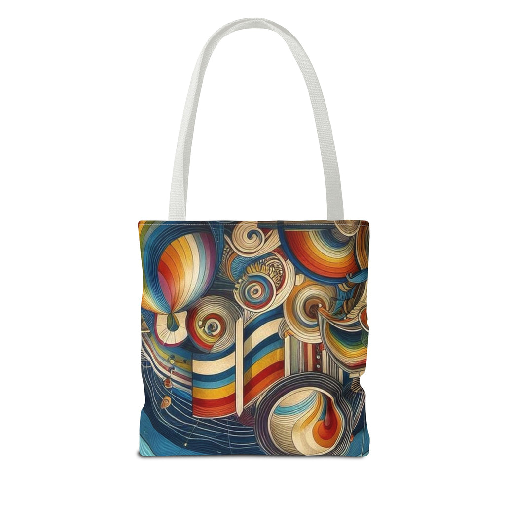 Art and Pride: colorful rainbow tote bag