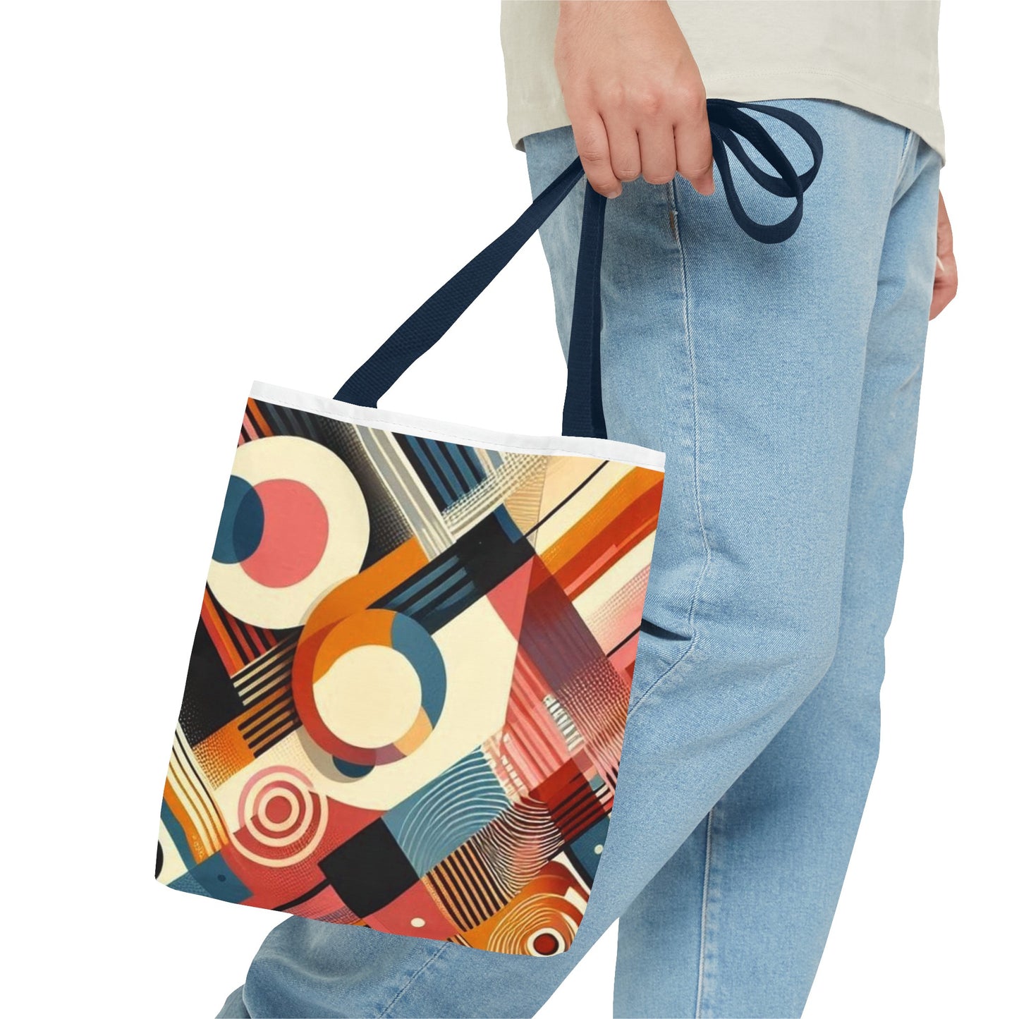 Vibrant rainbow colorful tote bag