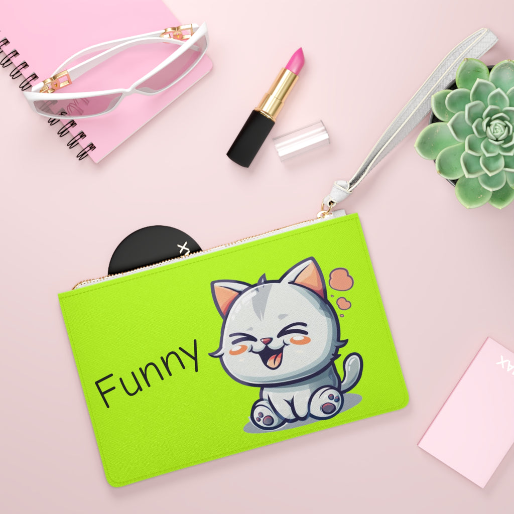 Funny Clutch Bag in lime